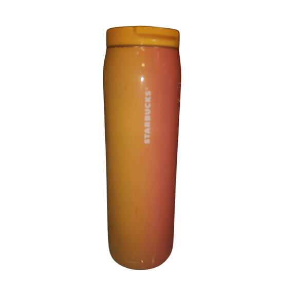 STARBUCKS EUC 2022 ORANGE SUMMER STAINLESS STEEL TUMBLER CUP - Picture 1 of 8